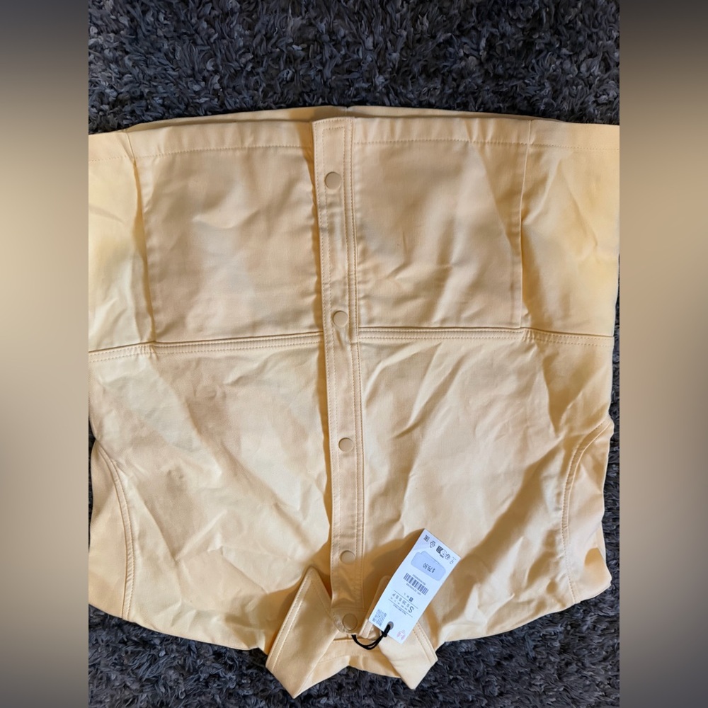 Zara Cream Strapless Top & Jeans Two pieces